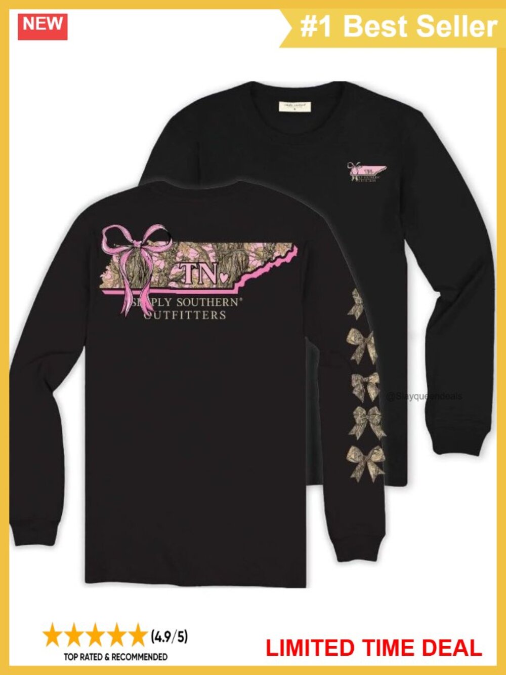 Simply Southern Tennessee Long Sleeve Camo Bow Tee